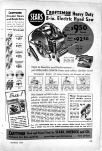 Craftsman saw ad 1950